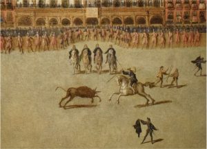 Corrida de toros en la Plaza Mayor de Madrid 1678